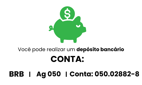 Card com dados de conta para doação