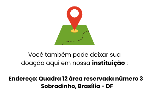 Card com endereço para doação